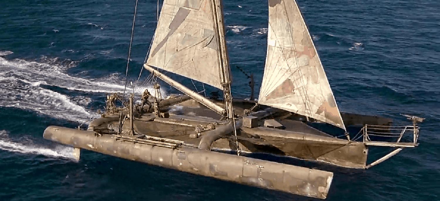 waterworld trimaran sailboat